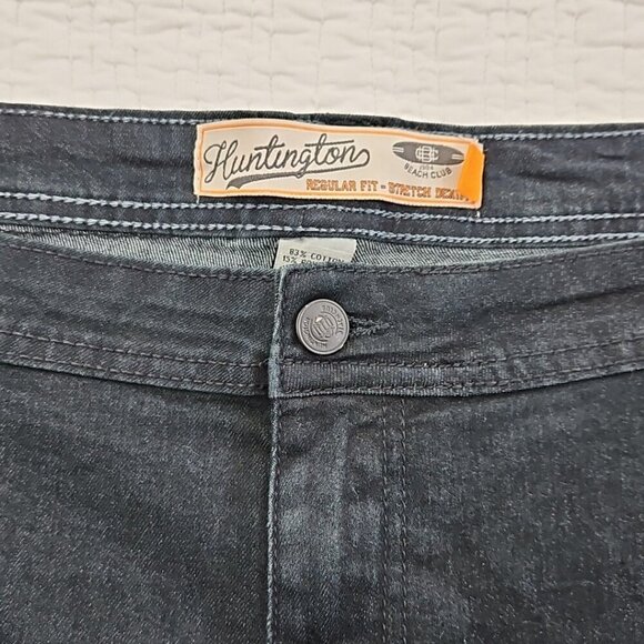 Huntington Beach Club Jeans Men's 46x32 Dark Wash Stretch Regular Fit EUC LN - Picture 8 of 16